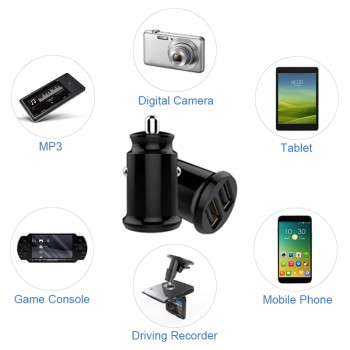 5V 3.1A 2 Port Fast Mini Dual Car Charger Power Adapter For Phone Car Charging Cigarette Lighter Charger Socket For Mobile Phone