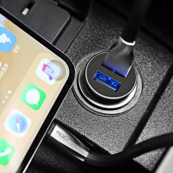 5V 3.1A 2 Port Fast Mini Dual Car Charger Power Adapter For Phone Car Charging Cigarette Lighter Charger Socket For Mobile Phone
