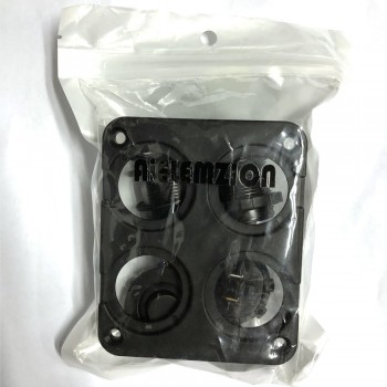 Dual USB Socket Charger 2.1A+2.1A + 12V Power Outlet +NO-OFF Switch+ LED Voltmeter 4 in 1 Charger Panel for Car Motocycle
