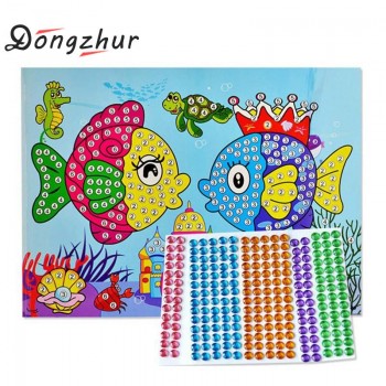 1 Pcs Random Kids Children Kindergarten Educational Puzzles Crystal Diamond Mosaic Sticker Painting Diy Crafts Toys