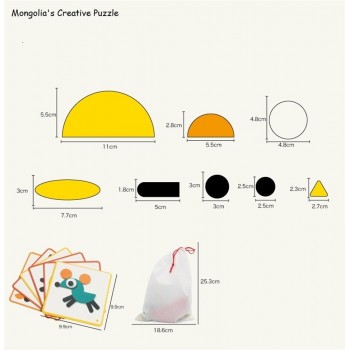 Montessori Puzzle Baby Toys For Children Tangram Set Kids Early Learning Jigsaw Oyuncak Juegos Brinquedos Juguetes Brinquedo