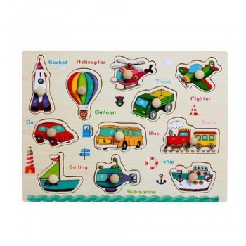 30CM Wooden Puzzle Jigsaw Toys For Children Wood Cartoon Animal Puzzles Intelligence Kids Early Educational Toys For Children
