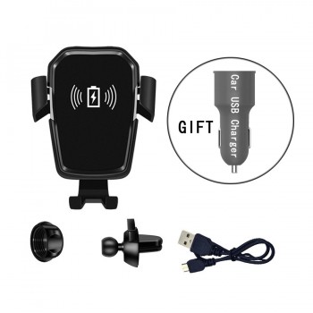 Qi Fast Car Wireless Charger Power Adapter Phone Holder For Apple iPhone X XS Max XR 8 Samsung Galaxy S9 S8 Nexus Huawei Xiaomi