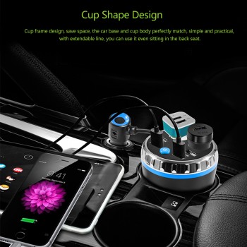 Max 5V 3.1A 4 USB Car Charger for iphone samsung huawei Tablet Dual Cigarette Lighter Car Cup Electronic Lighter Socket Splitter