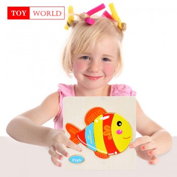 Wooden 3D Puzzle Jigsaw Wooden Toys For Children Cartoon Animal Puzzles Intelligence Kids Children Educational Toy gift z15