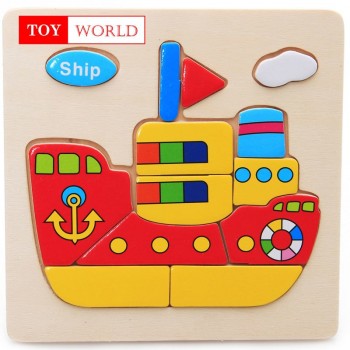 Wooden 3D Puzzle Jigsaw Wooden Toys For Children Cartoon Animal Puzzles Intelligence Kids Children Educational Toy gift z15