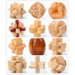 China Classic 3D Wooden Puzzle Lock Toys Cube Game Funny Lock Design IQ Brain Teaser Educational Toys For Children Adults