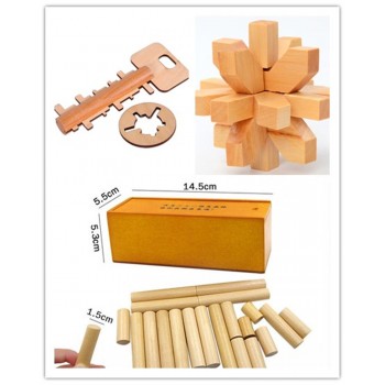 China Classic 3D Wooden Puzzle Lock Toys Cube Game Funny Lock Design IQ Brain Teaser Educational Toys For Children Adults