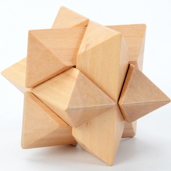 China Classic 3D Wooden Puzzle Lock Toys Cube Game Funny Lock Design IQ Brain Teaser Educational Toys For Children Adults