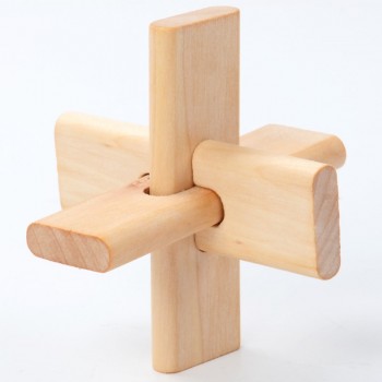 China Classic 3D Wooden Puzzle Lock Toys Cube Game Funny Lock Design IQ Brain Teaser Educational Toys For Children Adults