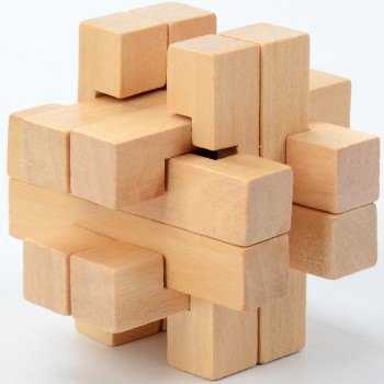China Classic 3D Wooden Puzzle Lock Toys Cube Game Funny Lock Design IQ Brain Teaser Educational Toys For Children Adults