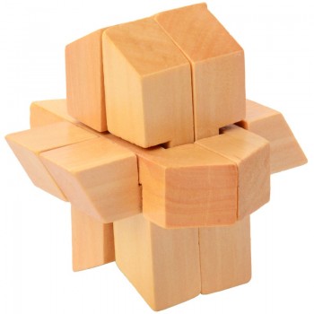 China Classic 3D Wooden Puzzle Lock Toys Cube Game Funny Lock Design IQ Brain Teaser Educational Toys For Children Adults