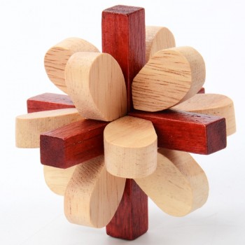 China Classic 3D Wooden Puzzle Lock Toys Cube Game Funny Lock Design IQ Brain Teaser Educational Toys For Children Adults