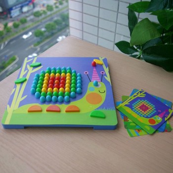 new arrive Mideer children mosaic nail mushrooms nails wooden puzzle cartoon toy desktop toys