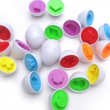 6 Pcs /Set Eggs Learning Education Toys Mixed Shape Wise Pretend Puzzle Smart Baby Kids Learning Toys Tool Educational Toys