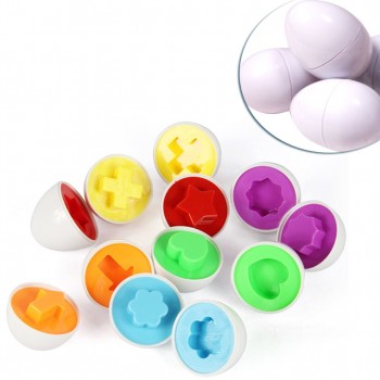 6 Pcs /Set Eggs Learning Education Toys Mixed Shape Wise Pretend Puzzle Smart Baby Kids Learning Toys Tool Educational Toys