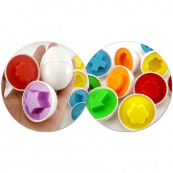 6 Pcs /Set Eggs Learning Education Toys Mixed Shape Wise Pretend Puzzle Smart Baby Kids Learning Toys Tool Educational Toys