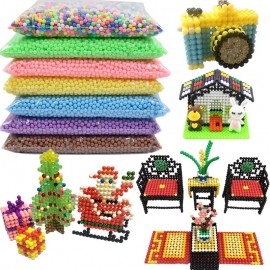 34 Colors 200pcs/1 bag DIY Water Spray Magic 3D Puzzle Hand Making perler beads Toys for Children 3D Beads Puzzle Ball