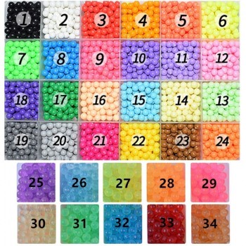 34 Colors 200pcs/1 bag DIY Water Spray Magic 3D Puzzle Hand Making perler beads Toys for Children 3D Beads Puzzle Ball