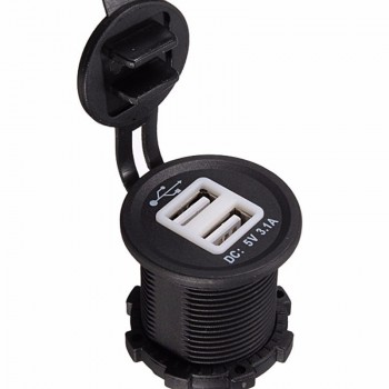 Blue LED Car Cigarette Lighter Socket Dual USB Charger 2 Port Power Adapter Outlet 5V 2.1A/1A Cigarette Lighter