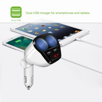 Onever 120W Dual USB Car Charger Cigarette Lighter Socket Splitter Max 3.4A Power Adapter Charger for iPhone 7 Samsung Galaxy s8