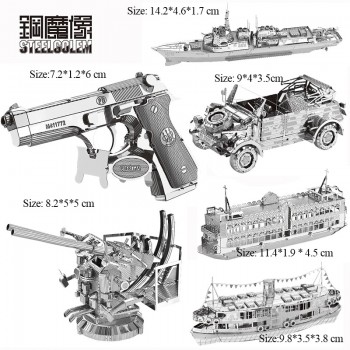 3D Metal Puzzles Model Multi-style DIY Laser Cut Manual Jigsaw Kits For Adults Children Collectional Educational Toys amp; Hobbies