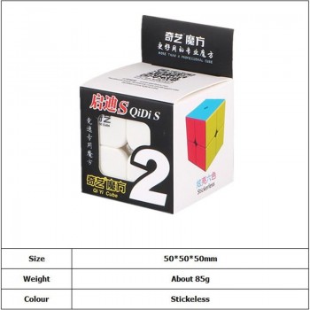 QIYI QIDI 2X2X2 MAGIC SPEED CUBE POCKET STICKERless PUZZLE CUBE PROFESSIONAL 2x2 SPEED CUBE EDUCATIONAL funny TOYS FOR CHILDREN