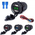 Waterproof Car Power Charger Cigarette Lighter Adapter Socket Splitter 2.1A/2.1A Dual USB Car Charger Power Adapter For Iphone