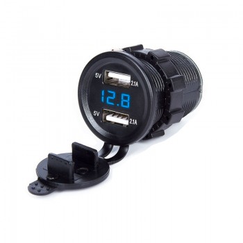 Waterproof Car Power Charger Cigarette Lighter Adapter Socket Splitter 2.1A/2.1A Dual USB Car Charger Power Adapter For Iphone