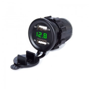 Waterproof Car Power Charger Cigarette Lighter Adapter Socket Splitter 2.1A/2.1A Dual USB Car Charger Power Adapter For Iphone