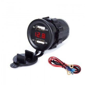 Waterproof Car Power Charger Cigarette Lighter Adapter Socket Splitter 2.1A/2.1A Dual USB Car Charger Power Adapter For Iphone