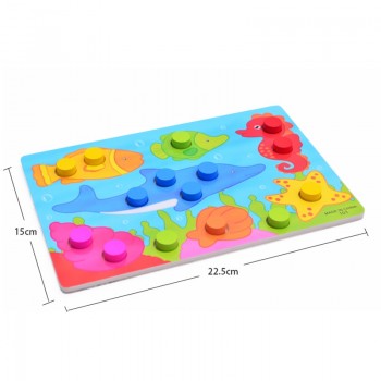 1 Set Montessori Wooden Toys Puzzles Tangram Jigsaw Board Educational Early Learning Cartoon Wood Puzzles Kids Toys for Children
