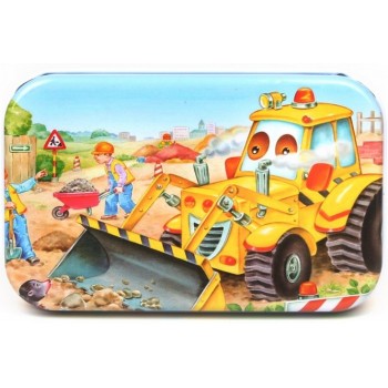 60 Pieces Wooden Puzzle Toys with Iron Box Kids Cartoon Animal Wood Puzzles Educational Toys for Children Christmas Gift