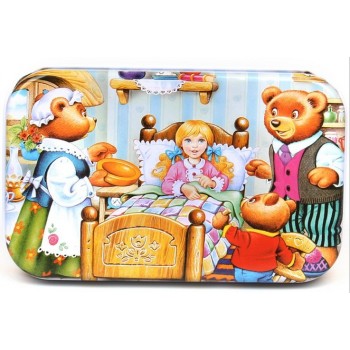 60 Pieces Wooden Puzzle Toys with Iron Box Kids Cartoon Animal Wood Puzzles Educational Toys for Children Christmas Gift