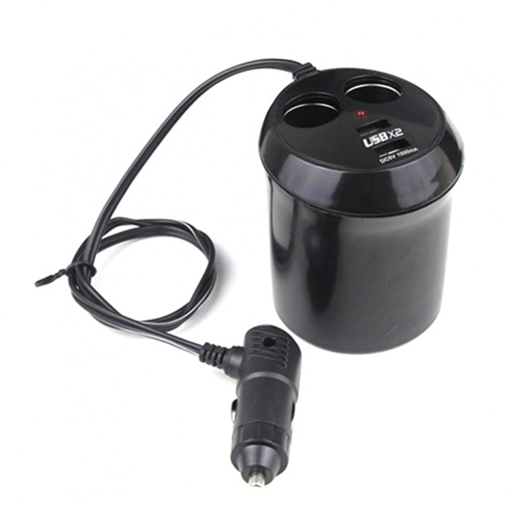 Socket 2 Way Charger Cigarette Lighter Power Adapter Splitter Dual USB Charge Indicator Mini Multi Car Universal