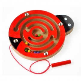 Children Animal Magnetic Maze Toy Kids Wooden Puzzle Game Early Educational Brain Teaser Wooden Toy Intellectual Jigsaw Board