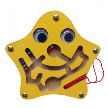 Children Animal Magnetic Maze Toy Kids Wooden Puzzle Game Early Educational Brain Teaser Wooden Toy Intellectual Jigsaw Board
