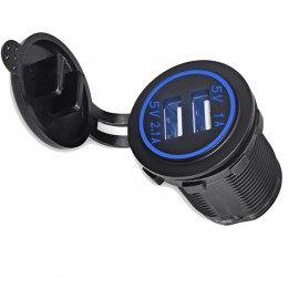 Dual Car USB Port Charger Power Adapter Cigarette Lighter Adapter Socket Electronics Accessories USB For Car Socket Splitter
