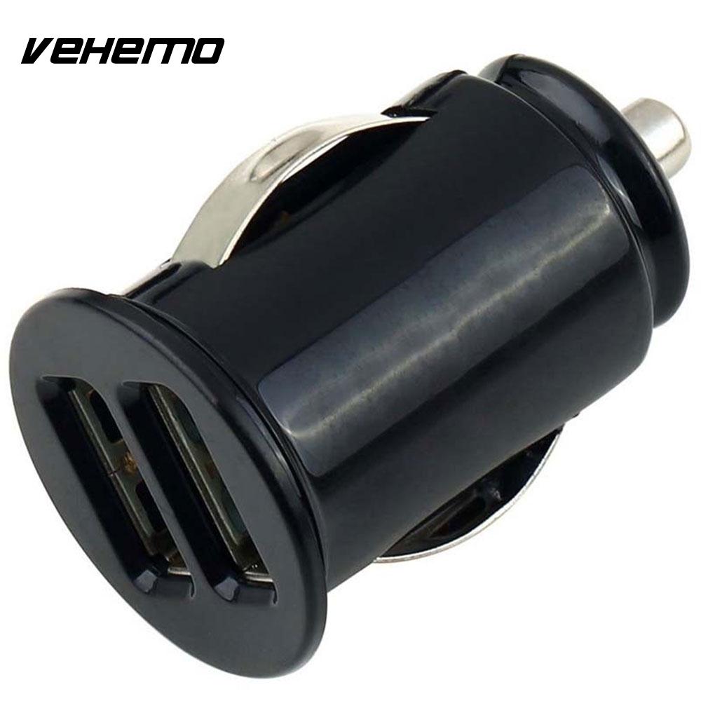 Vehemo Dual USB 5V/2.1A Car Charger Car Quick Charger Pad Auto Charger Voltage Phone Original Adaptive