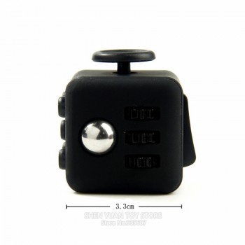 3.3cm Mini Cube Vinyl Desk Finger Toy Squeeze Fun Stress Reliever Toys 11 Colour Click Glide Flip Spin Breathe Roll Cubes