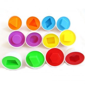 6Pcs/set New Learning Education Toys Mixed Shape Wise Pretend Puzzle Smart Eggs Baby Kid Learning Kitchen Toys Tool