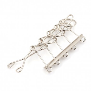 Fashion School 5 Linked Rings Tools Chinese Stainless Steel Metal 5 Rings Brainteaser Wire Documentary Interesting Puzzle Toy
