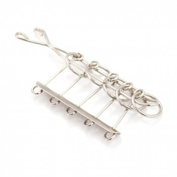 Fashion School 5 Linked Rings Tools Chinese Stainless Steel Metal 5 Rings Brainteaser Wire Documentary Interesting Puzzle Toy