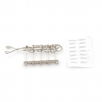 Fashion School 5 Linked Rings Tools Chinese Stainless Steel Metal 5 Rings Brainteaser Wire Documentary Interesting Puzzle Toy