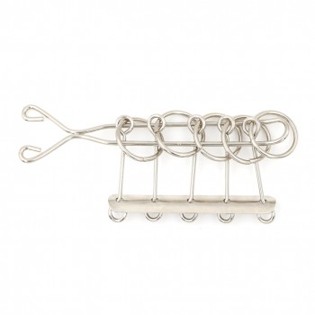 Fashion School 5 Linked Rings Tools Chinese Stainless Steel Metal 5 Rings Brainteaser Wire Documentary Interesting Puzzle Toy