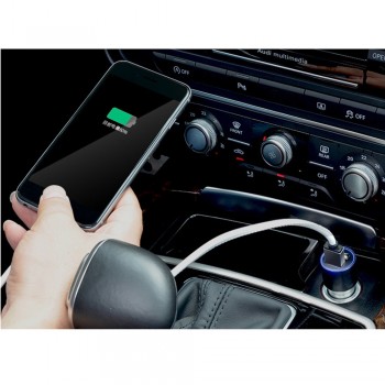 Onever 12 V ~ 24 V Fast Charge QC 3.0 Two Ports Support Car USB Mobile Phone Charger For Galaxy S8 Plus S7 S6 Edge Xiaomi Mi6
