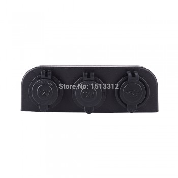 DIY Waterproof 12~24V Motocycle Car Dual USB Charger Adapter + Dual Cigarette Lighter Sockets