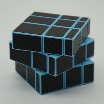 3x3x3 Mirror Blocks Carbon Fiber Sticker Magic Cube Puzzle Speed Cube 57mm