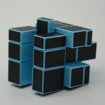3x3x3 Mirror Blocks Carbon Fiber Sticker Magic Cube Puzzle Speed Cube 57mm