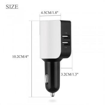 ONEVER Dual USB 2.1A Car Charger 1 Socket Cigarette Lighter Splitter Mobile Phone Tablet for iPhone 6S Car Charger adapter